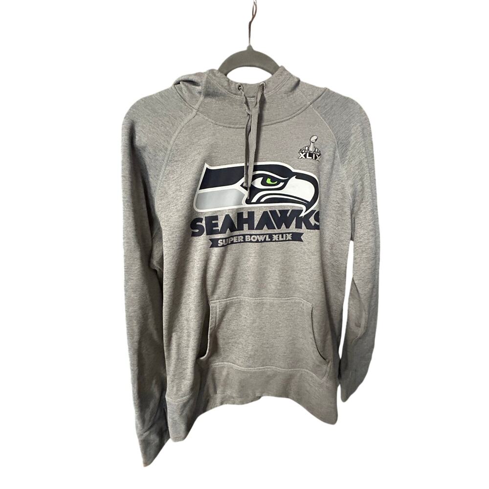 XL Nike Seahawks Superbowl XLIX gray athletic hoodie sweatshirt